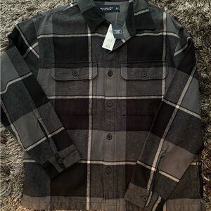 NWT Men’s Abercrombie & Fitch flannel heavyweight shirt jacket